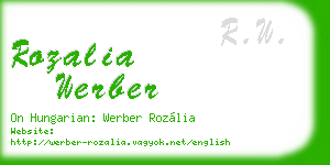 rozalia werber business card